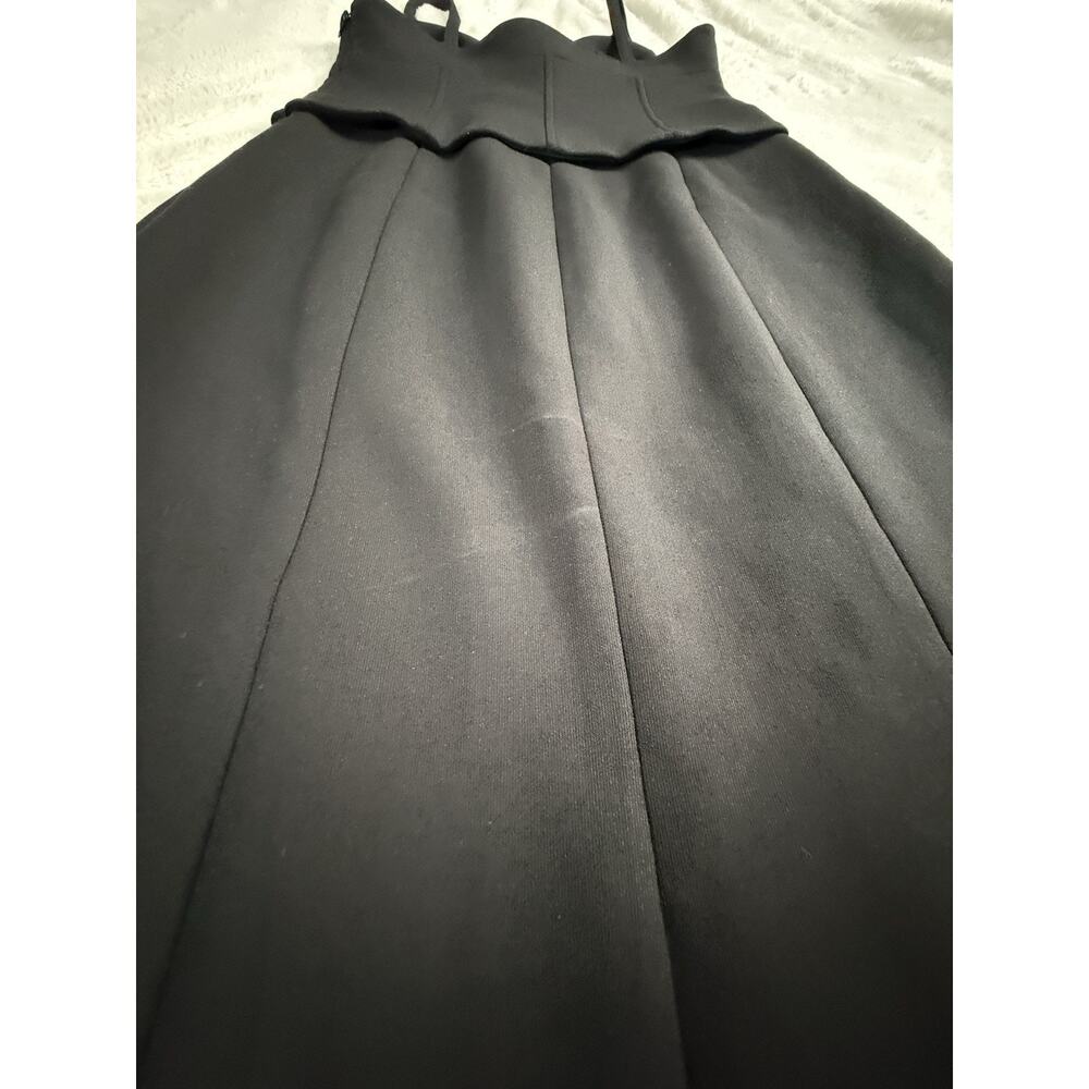 CINQ A SEPT Black Demia Bustier Corset Lace Up Lined Midi Dress Size 2 - Picture 6 of 11